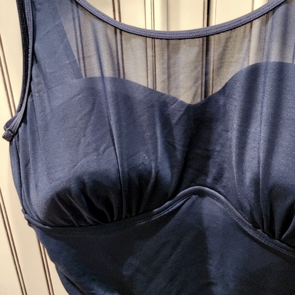 Merona Navy One Piece Swimsuit Size XL - Picture 2 of 6